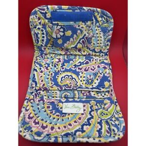 Vera Bradley wallet in the retired "Capri Blue"‎ paisley pattern.